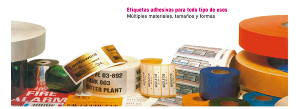 Etiquetas adhesivas en rollo y hoja